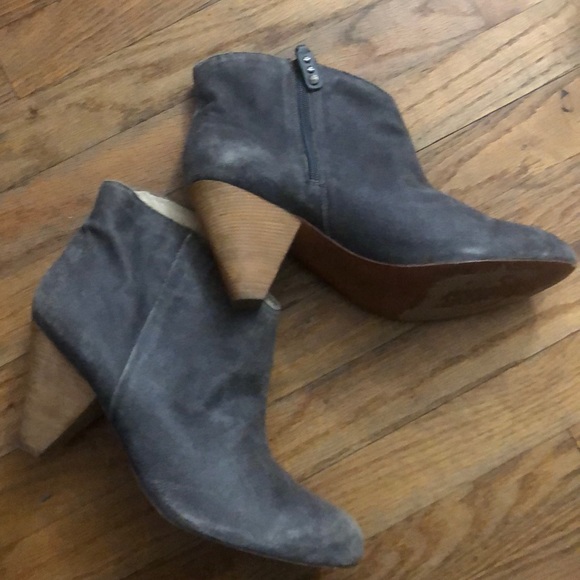MATT BERNSON GRAY SUEDE ANKLE BOOTS - Picture 8 of 9